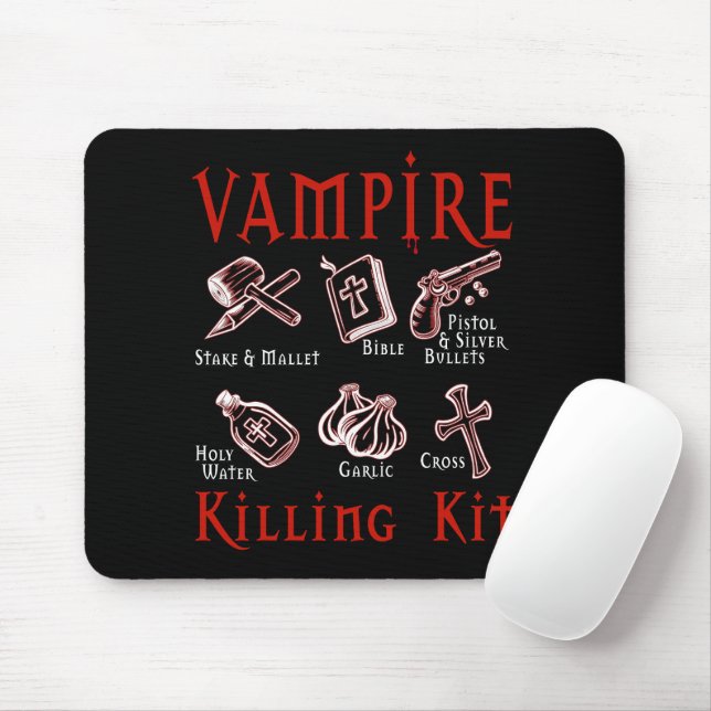 Mousepad Kit Engraçado de Morte de Vampiro (Com mouse)