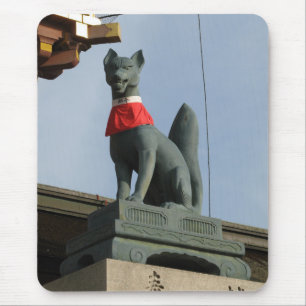 Mousepad Kitsune キ ツ ネ (Fox) com Joia na Boca
