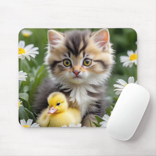 Mousepad Kitten e Duckings In Daisies (Com mouse)