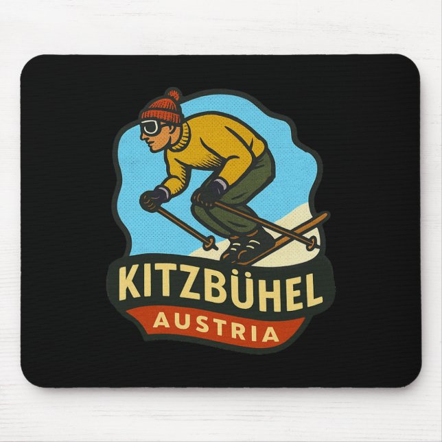 Mousepad Kitzbühel Áustria Esqui  (Frente)
