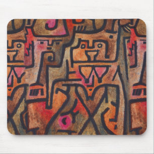 Mousepad Klee Abstrato Red Abstrato Expressionista Natureza