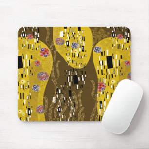 Mousepad Klimt Inspirou Dourada Arte Nouveau O Beijo
