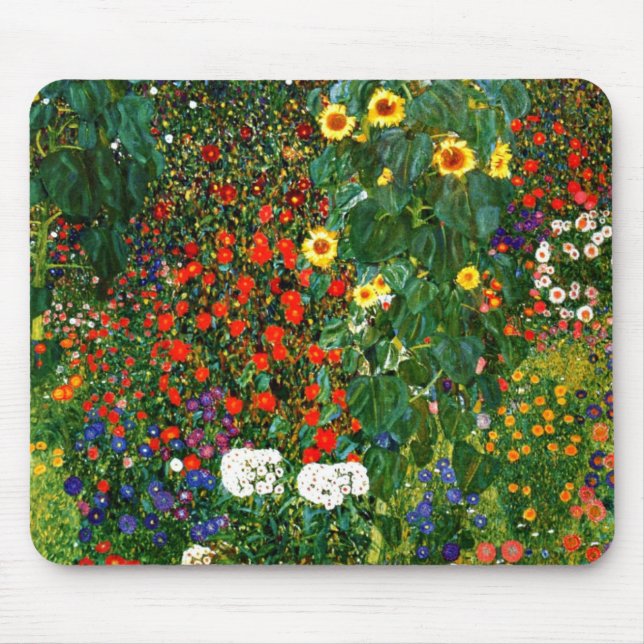 Mousepad Klimt: Pad do Mouse do Jardim Flor (Frente)