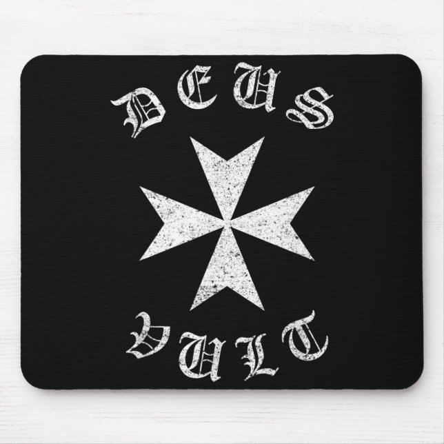 Mousepad Knights Hostaller Maltese Catholic Christian Deus  (Frente)