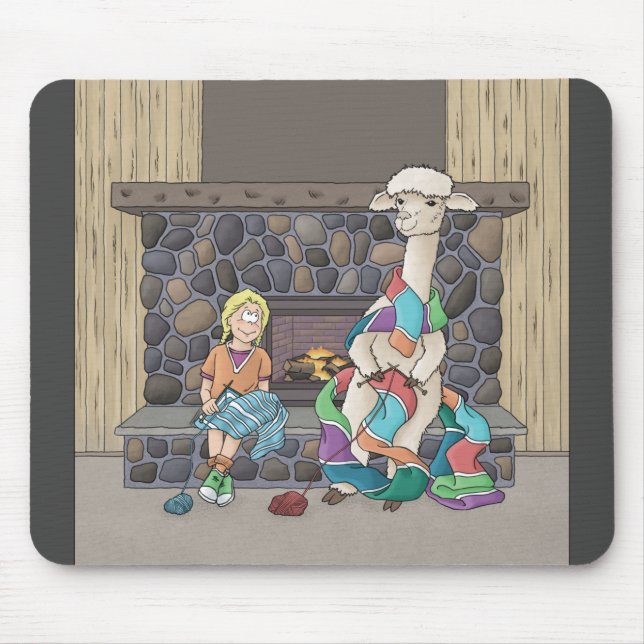 Mousepad Knitting Alpaca (Frente)