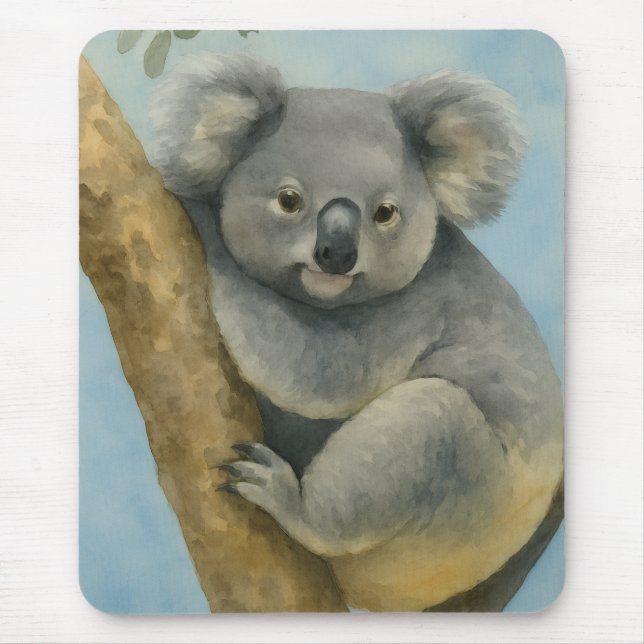 Mousepad Koala Calm - Watercolor Willife (Frente)