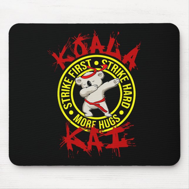 Mousepad Koala Kai Divertido Karate Ninja Dojo Koala Abraço (Frente)