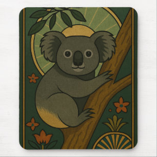 Mousepad Koala Ornamental em Mandala Botânica
