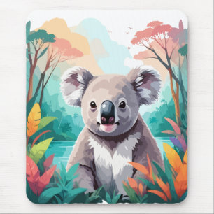 Mousepad Koala Vetor Art Animal Na Natureza Majestosa