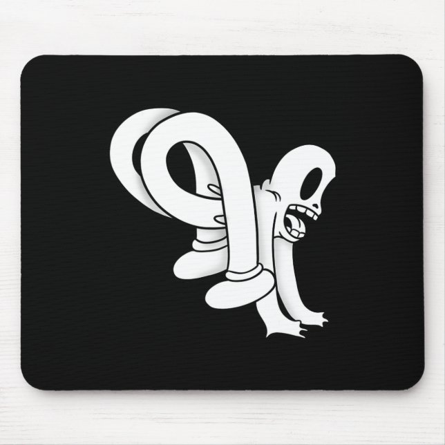 Mousepad Koko O Palhaço Fantasma Twisty Blackwork (Frente)
