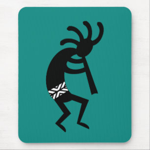 Mousepad Kokopelli Southwest Teal Design