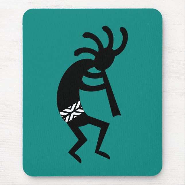 Mousepad Kokopelli Southwest Teal Design (Frente)