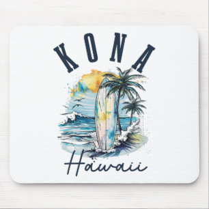 Mousepad Kona Havaí Havaiano Surf Vintage Surfista Surfista
