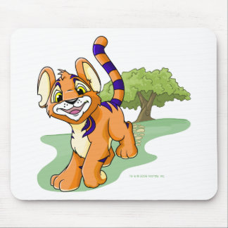 Mousepad Kougra alaranjado aventuroso na ilha do mistério