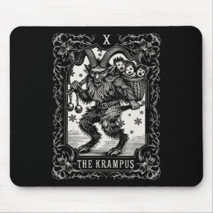 Mousepad Krampus Tarot Card Design de Natal Mau Pa