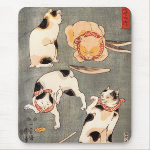 Mousepad Kuniyoshi quatro gatos