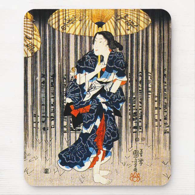 Mousepad Kuniyoshi três mulheres com tapete do rato dos (Frente)