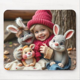 Mousepad Kuschelfreunde im Herbstzauber