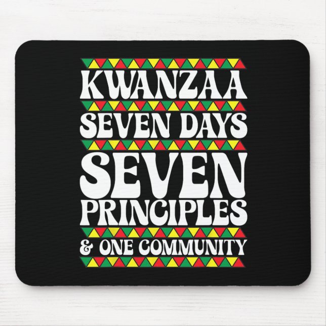 Mousepad Kwanzaa Sete Dias Sete Princípios Uma Comunidade (Frente)