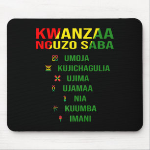 Mousepad Kwanzaa - Swahili Para Os Sete Princípios