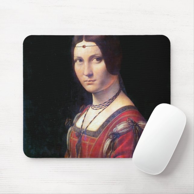 Mousepad La Belle Ferronniere, Leonardo da Vinci (Com mouse)
