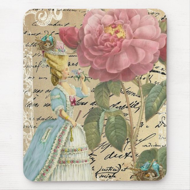 Mousepad La cor-de-rosa Tuileries de de Marie Antoinette (Frente)
