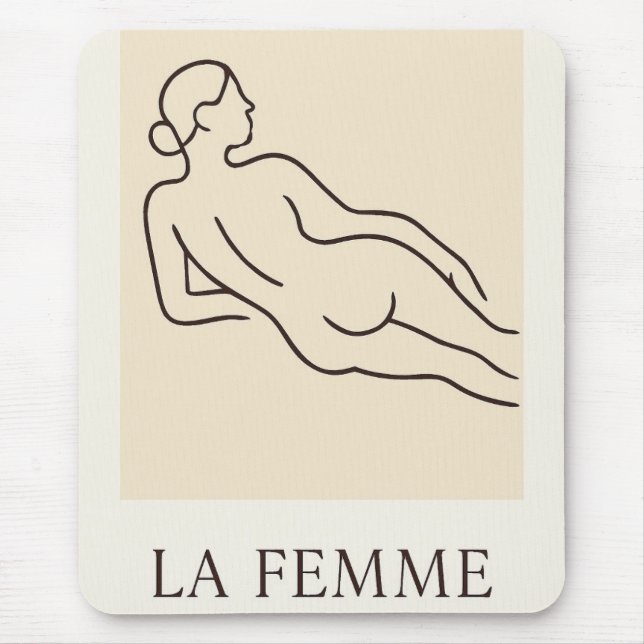Mousepad La Femme - Elegante Minimalista (Frente)