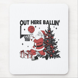 Mousepad Lá Fora, Batendo Basquete, Esportes De Natal