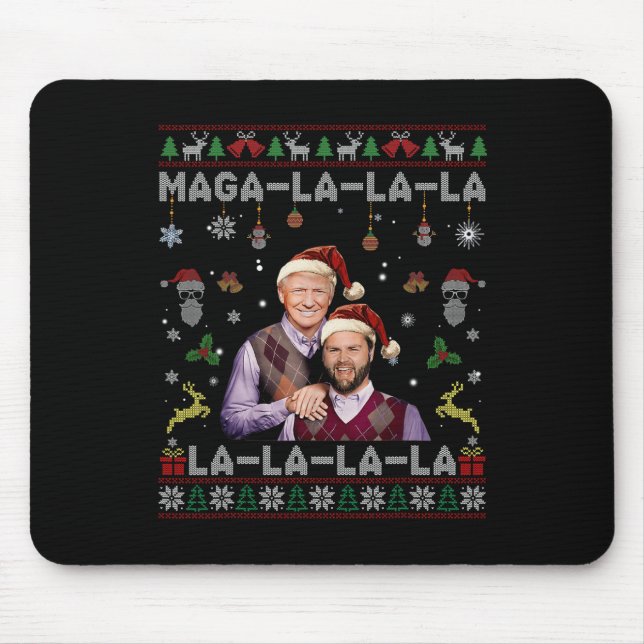 Mousepad La La Donald Trump Potus 47 Ugly Christmas Swea (Frente)
