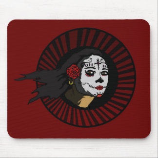 Mousepad "La Muerta" na coleção ímpio VERMELHA da