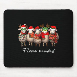 Mousepad Lã Navidad Natal Espanhol Ovelha Papai Noel Ovelha