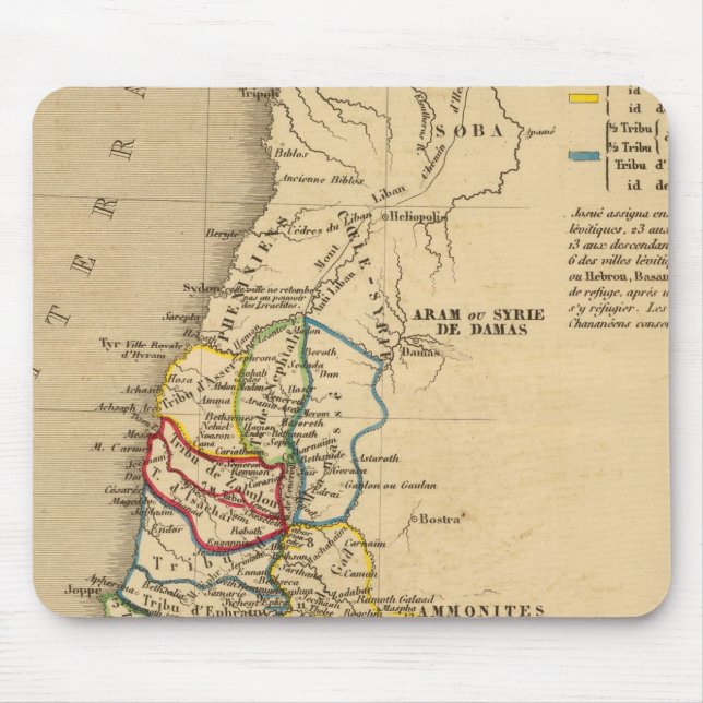 Mousepad La Terre Sainte partagee en 12 tributos (Frente)
