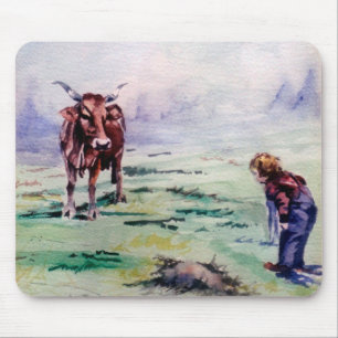 Mousepad La vaca el niño/A vaca e o menino