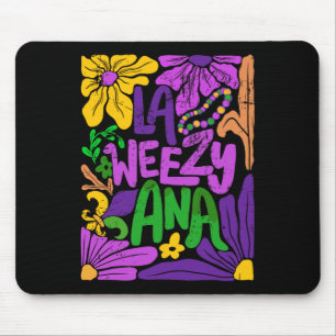 Mousepad La Weezy Ana Boho Flower Groovy Mardi Gras