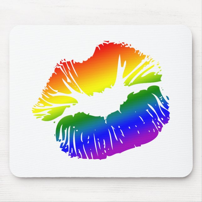 Mousepad Lábios 1 do arco-íris (Frente)
