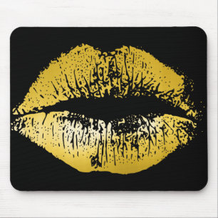 Mousepad Lábios Dourados #2