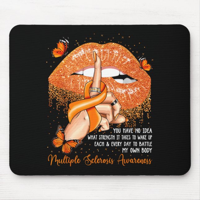Mousepad Lábios Gotejantes Borboletas Conscientes da Escler (Frente)