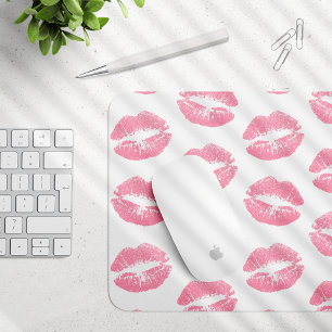 Mousepad Lábios Rosa, Padrão De Lábios, Batom Rosa, Beijo