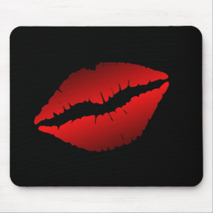 Mousepad lábios vermelhos girados
