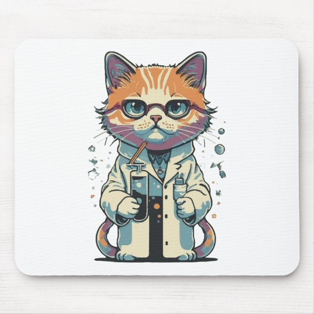 Mousepad Laboratório de Gatos Focado (Frente)