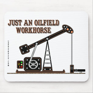 Mousepad Laborioso do campo petrolífero, bomba do feixe,