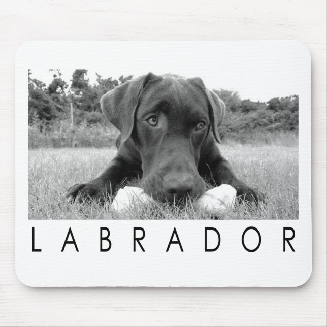 Mousepad Labrador B&W (Frente)