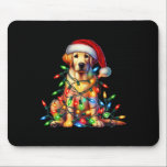 Mousepad Labrador Christmas Lights Santa Hog Lover<br><div class="desc">Labrador Christmas Lights Santa Hog Lover</div>