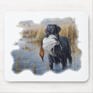 Mousepad Labrador com caça do pato do pato