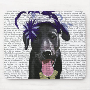 Mousepad Labrador Preto Com Fascinador Azul