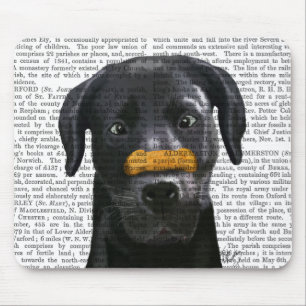 Mousepad Labrador Preto com Osso no Nariz