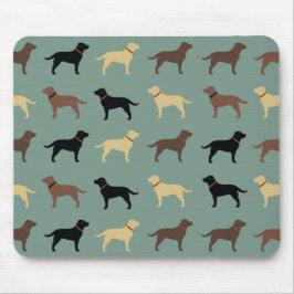 Mousepad Labrador Retriever Dog Silhouettes Laboratórios de