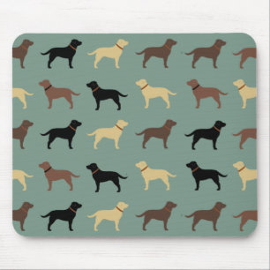 Mousepad Labrador Retriever Dog Silhouettes Laboratórios de