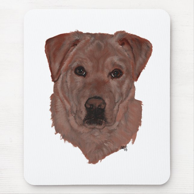 Mousepad Labrador Retriever Marrom Chocolate (Frente)