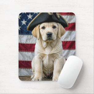 Mousepad Labrador Retriever Patriota Com Chapéu Tricórnio